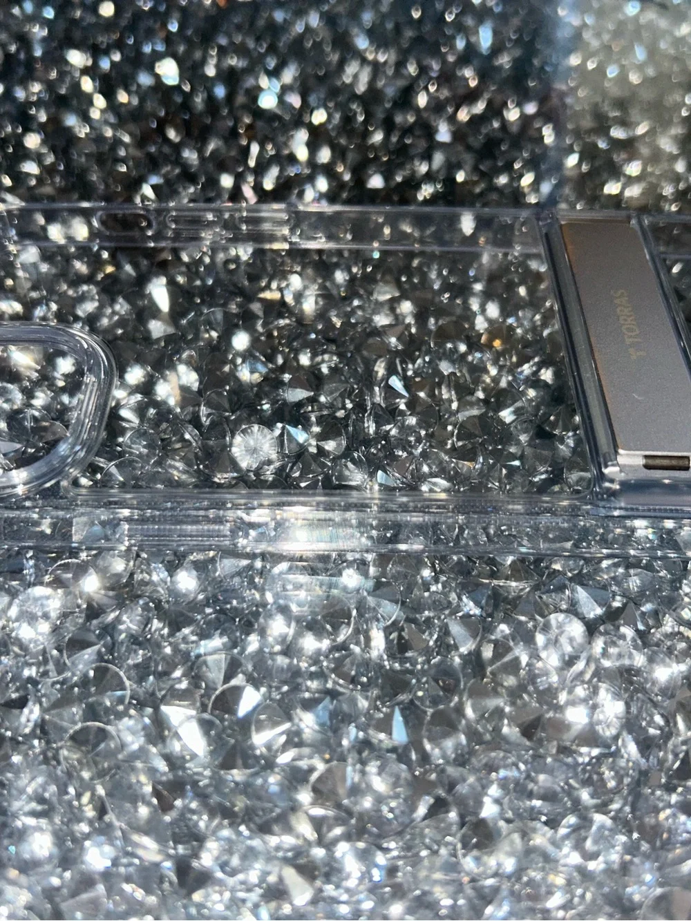 Clear Transparent Phone Case with Silver Kickstand